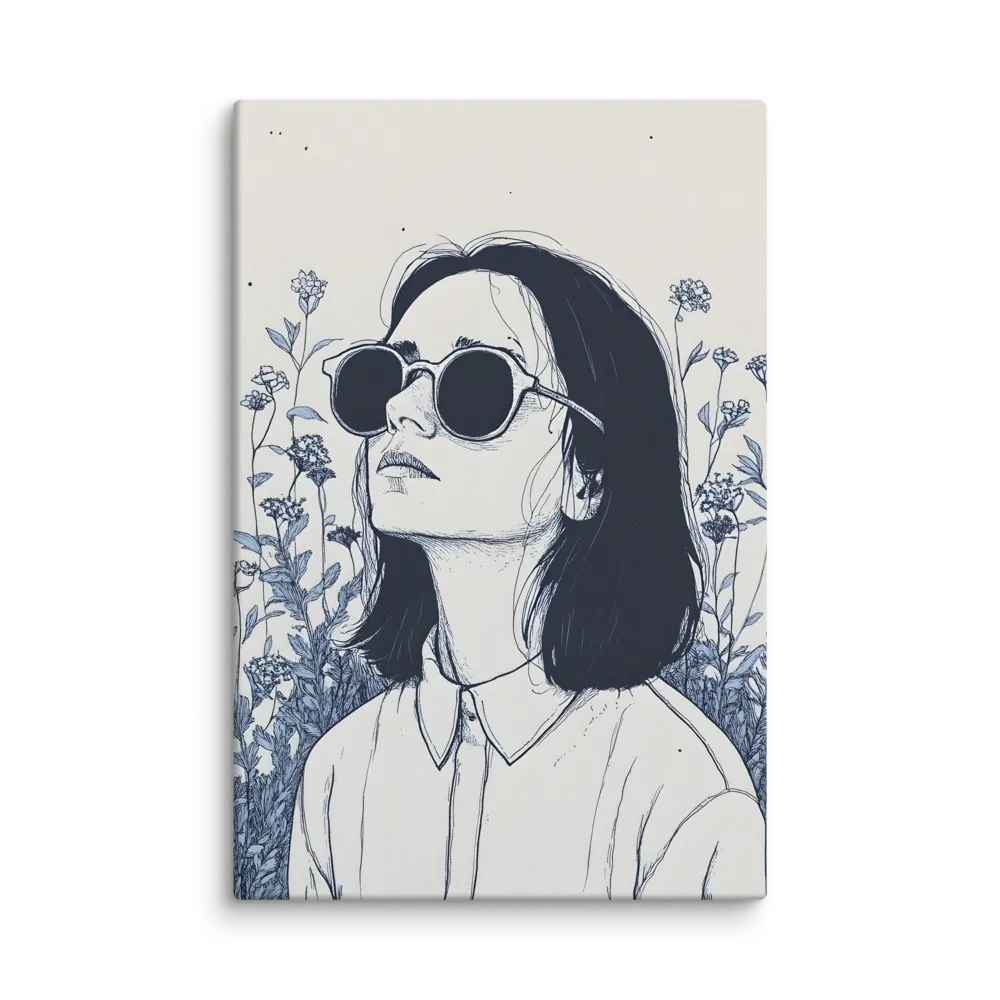 Contemplation Among Flowers 
 Canvas | 30″x 60″