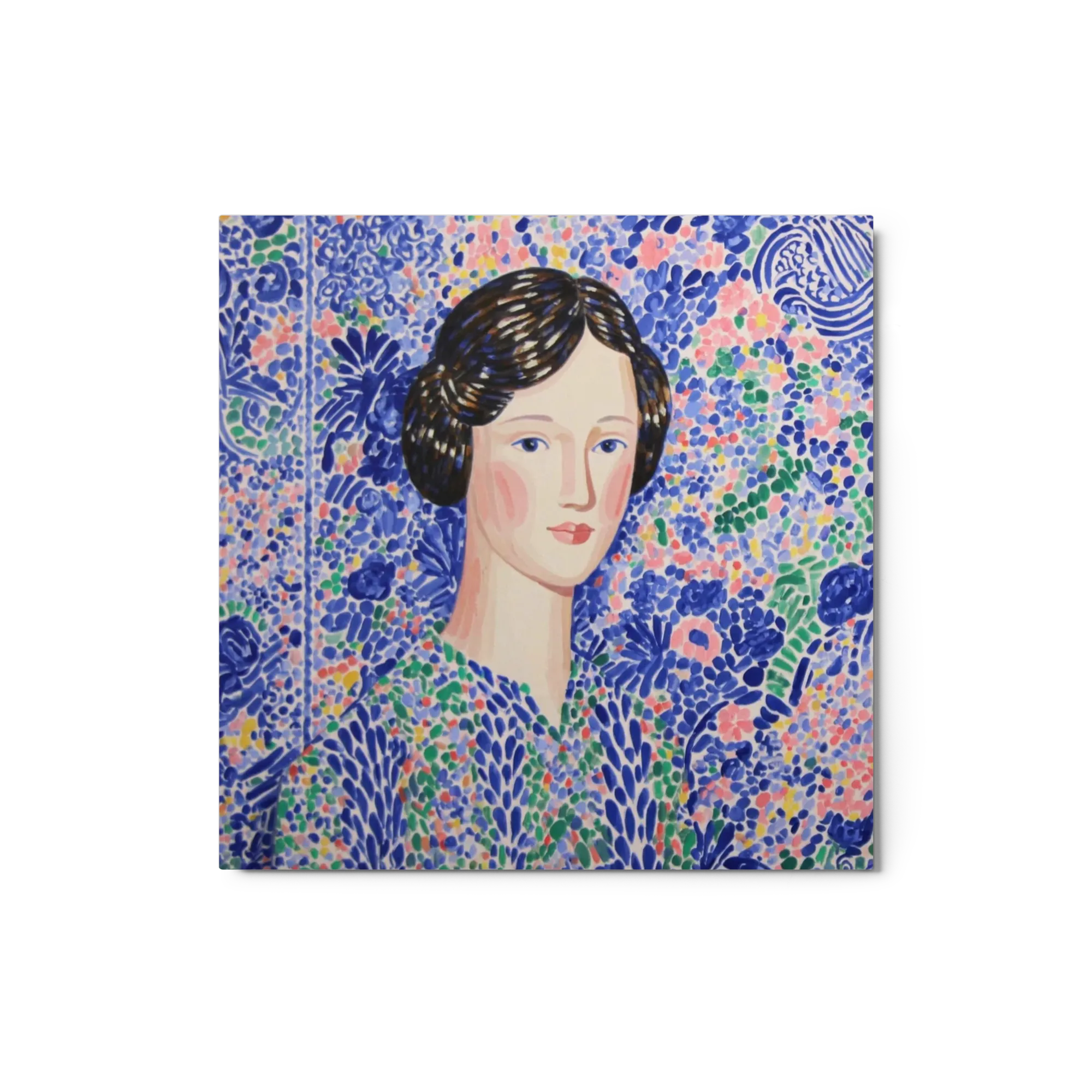 Lady in Blue Patterns