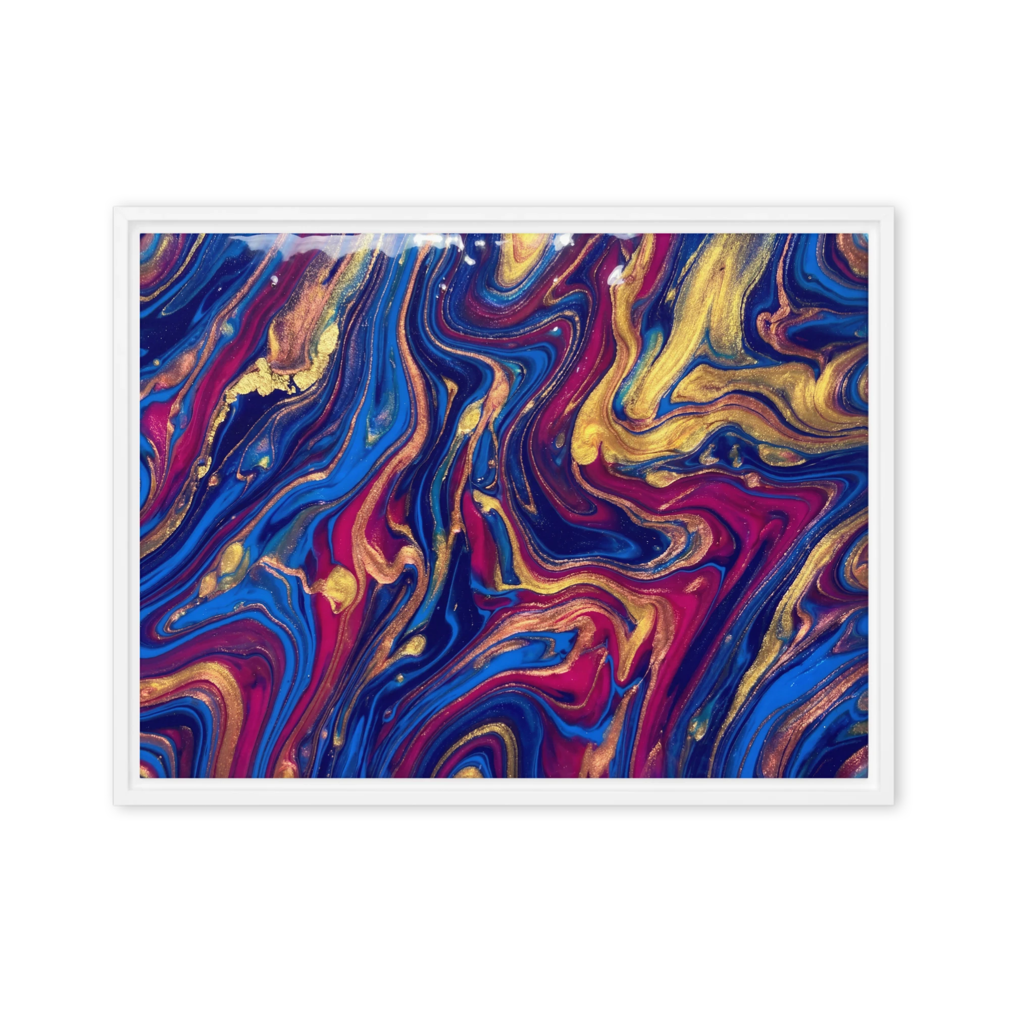Liquid Cosmos: Gold and Magenta Flow