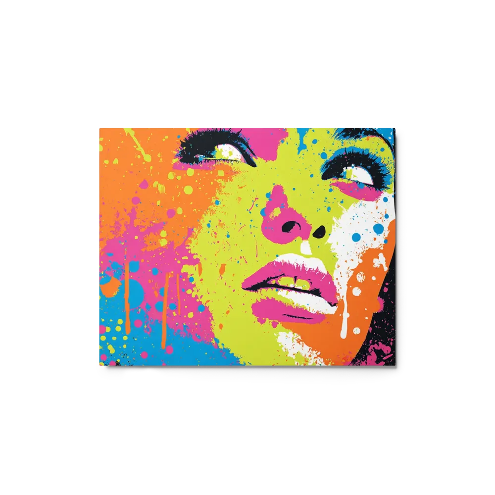 Neon Splatter Gaze | Art Print