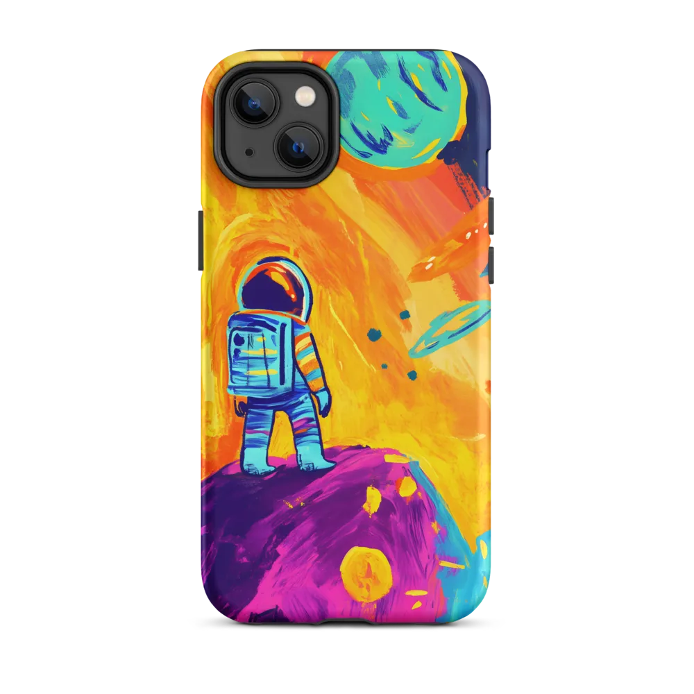 Astronaut in Colorful Space | Phone Case
