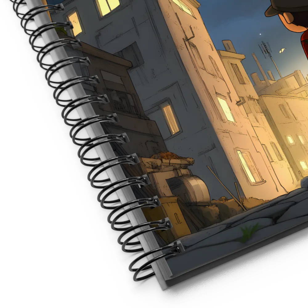 Stargazer in Dystopian City 
 Spiral Notebook | 140 pages