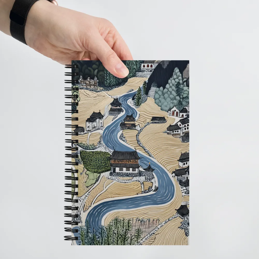 Serene Terraced Village 
 Spiral Notebook | 140 pages