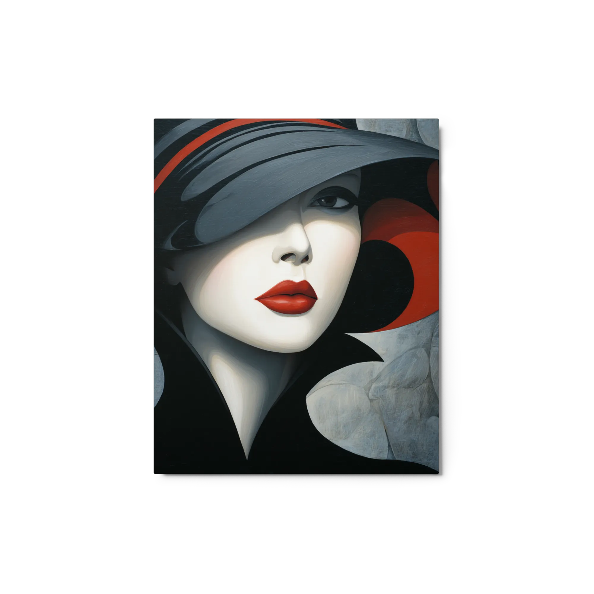 Lady in Red and Black