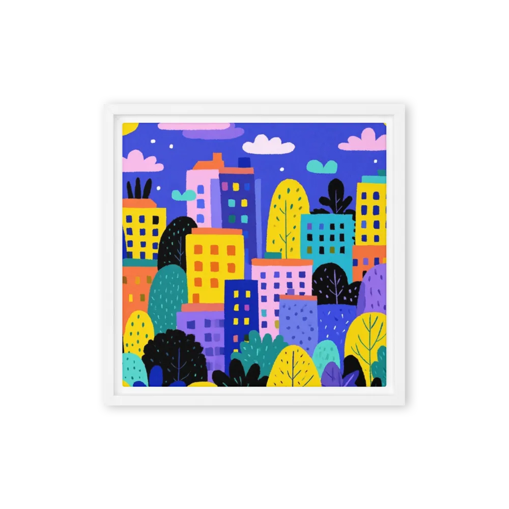 Nightfall in the City 
 Canvas | 16″x 16″