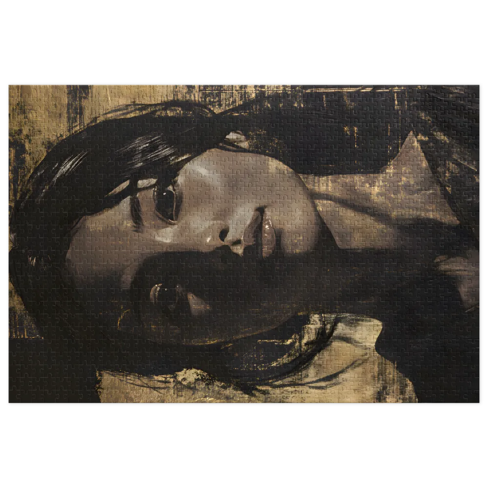 Gilded Shadow Portrait 
 Jigsaw Puzzle in Tin Box