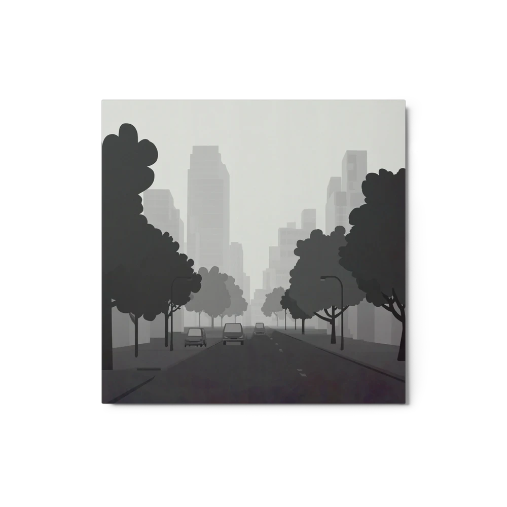 Grayscale Cityscape | Art Print