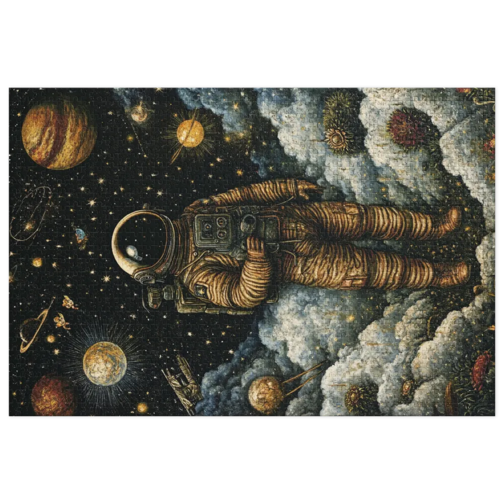 Astronaut in Cosmic Landscape | Jigsaw Puzzle (252/520 pieces)