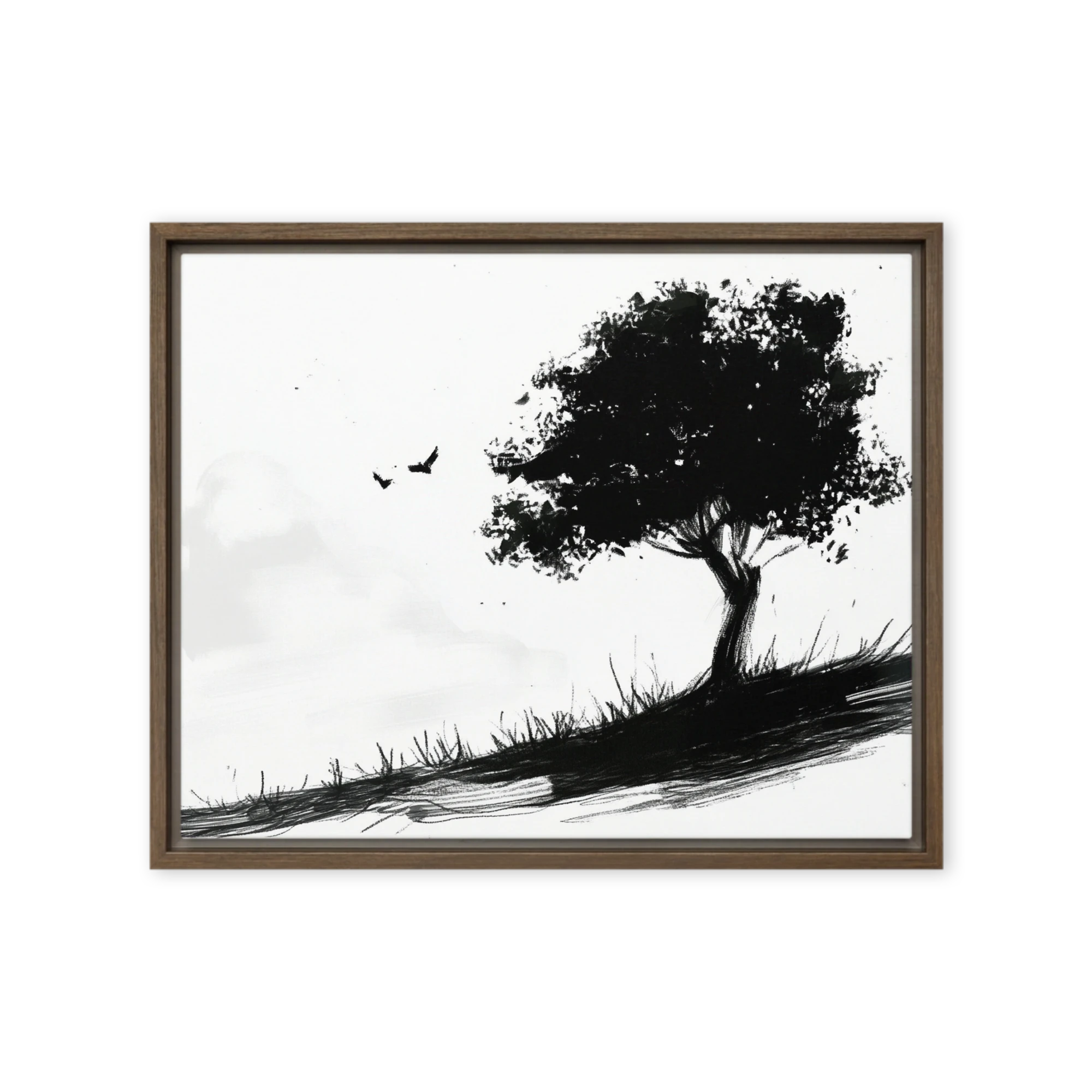 Solitary Tree in Ink