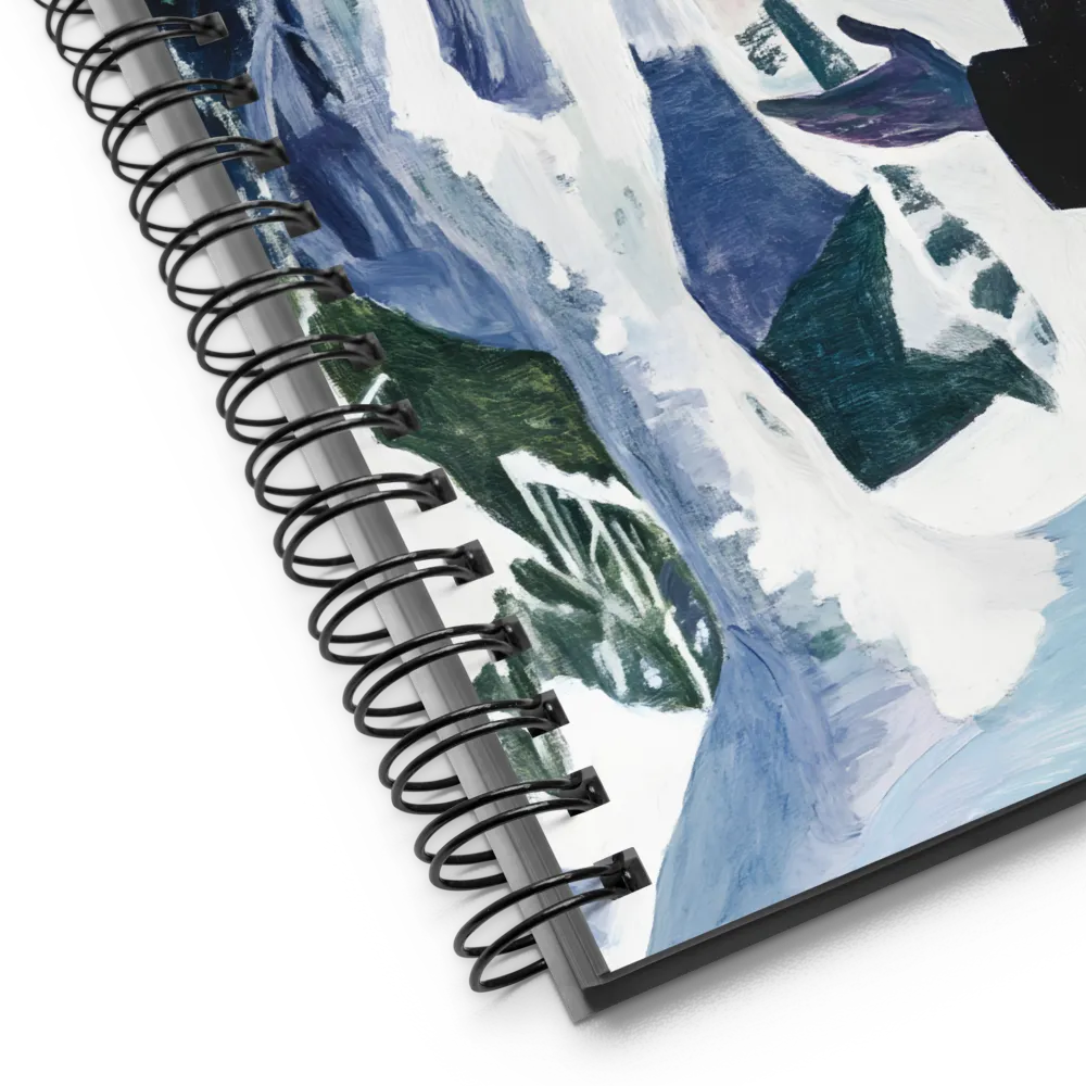 Solitary Figure in Expressive Landscape 
 Spiral Notebook | 140 pages