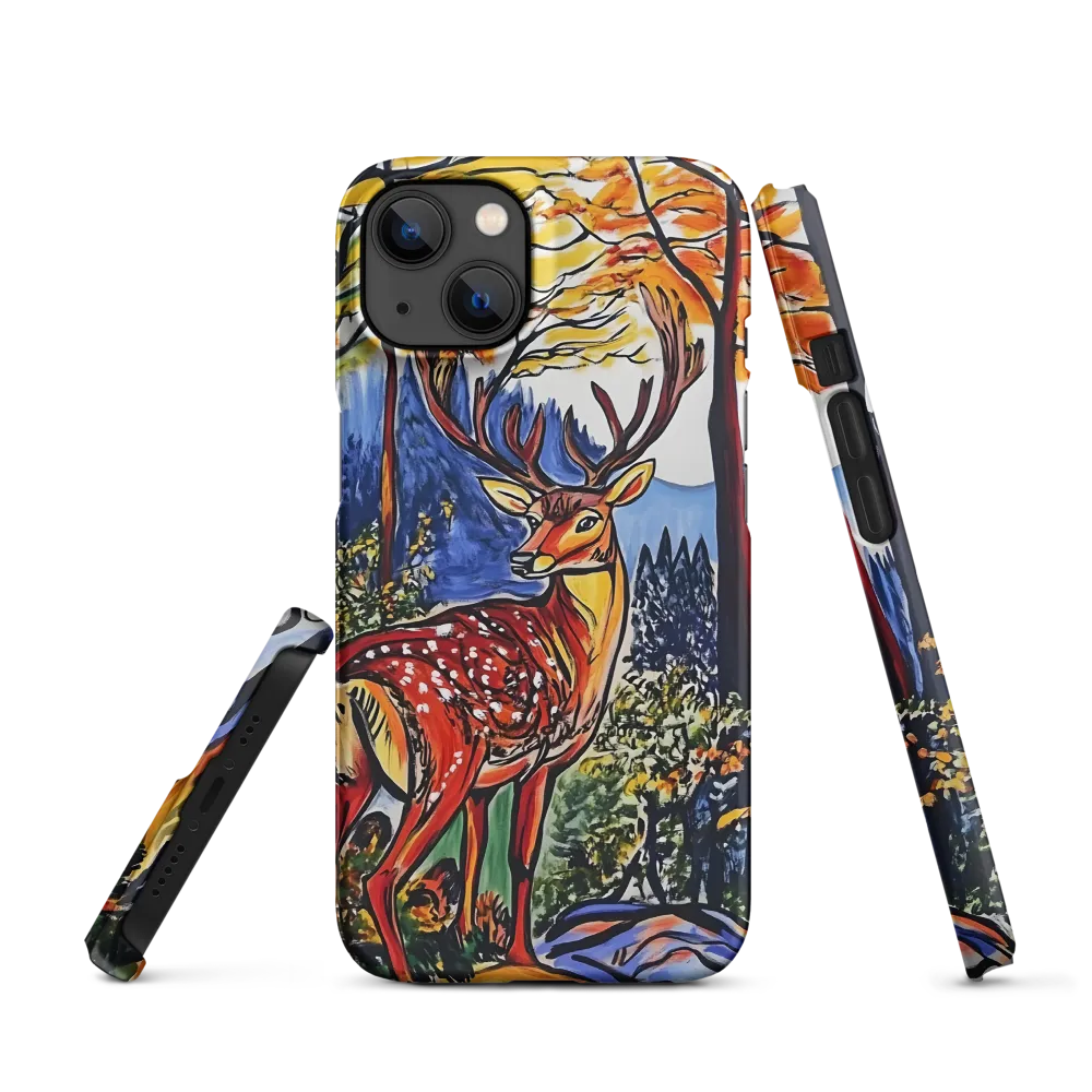 Expressionist Deer in Autumn Landscape | Phone Case