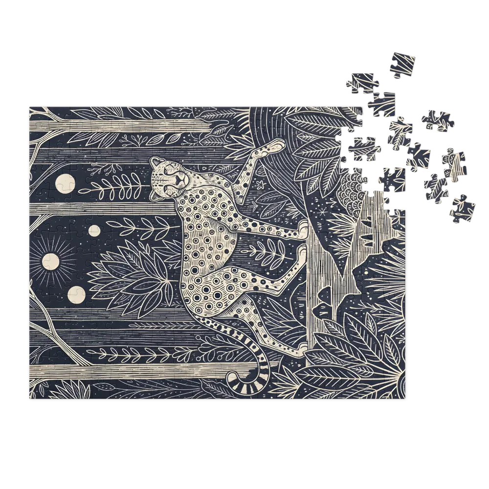 Moonlit Forest Leopard | Jigsaw Puzzles