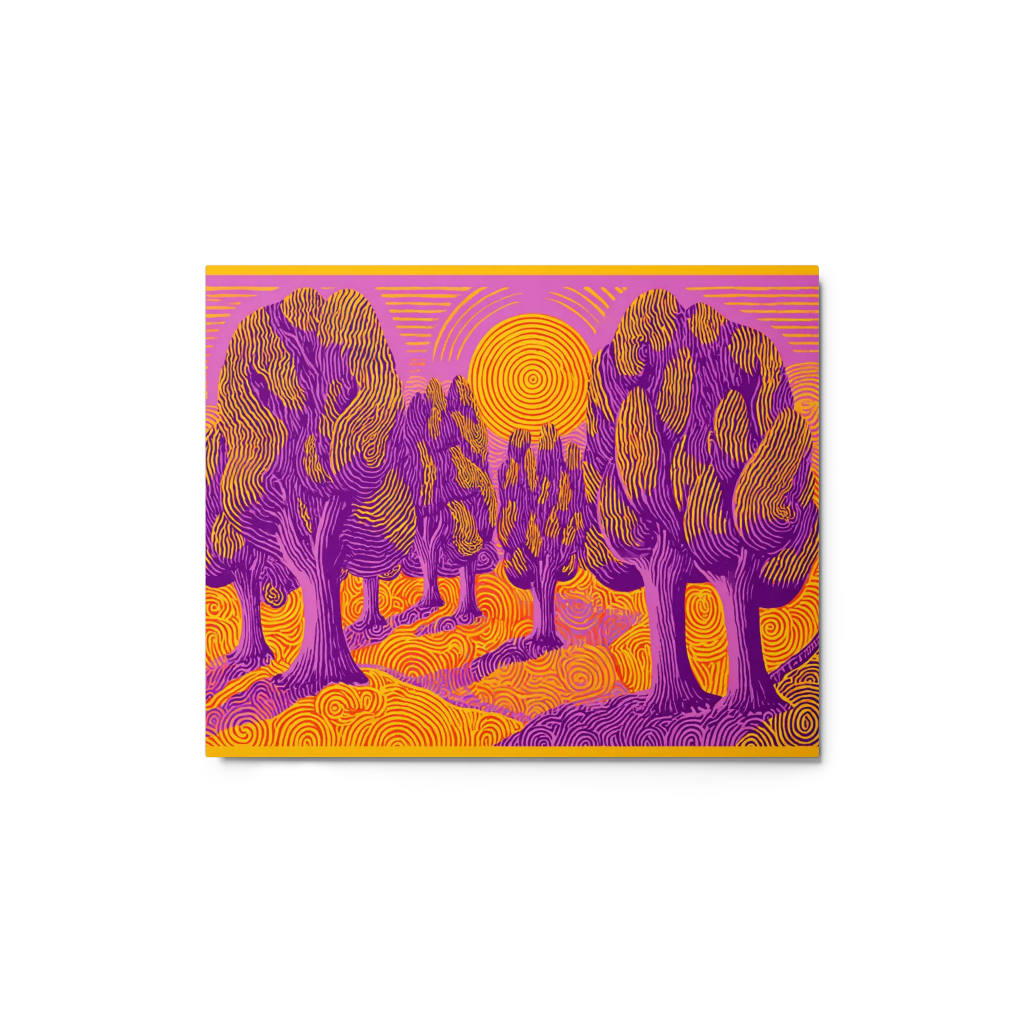 Swirling Forest at Sunset