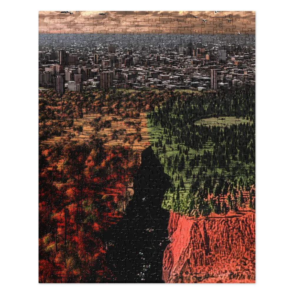Contrasting Realms 
 Jigsaw Puzzle in Tin Box