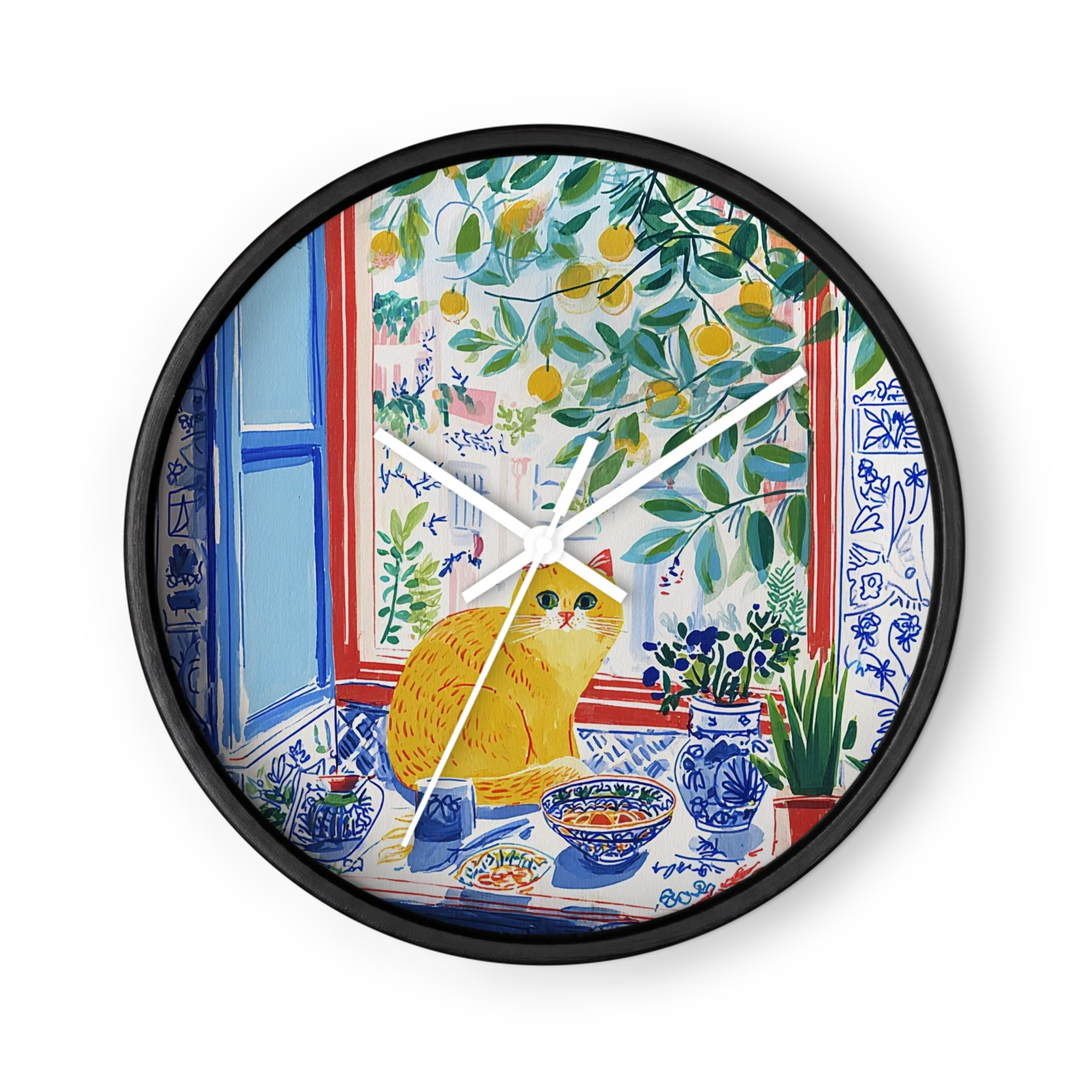 Yellow Cat on Mediterranean Windowsill