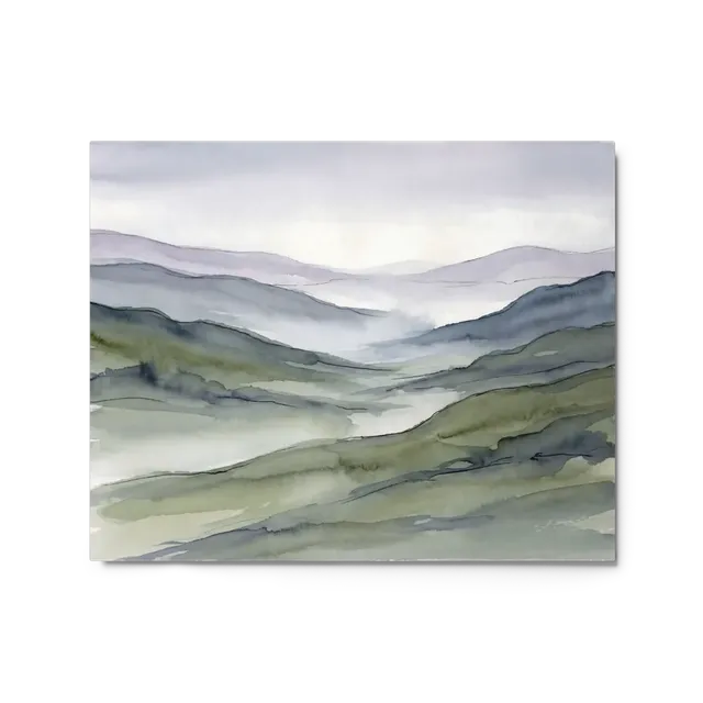 Serene Misty Mountains | Art Print