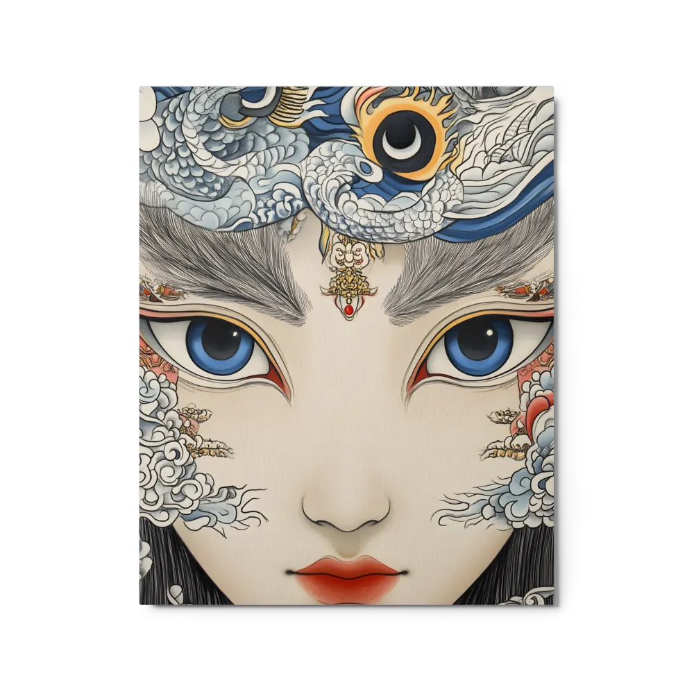 Azure Dragon Deity Portrait 
 Canvas | 24″x 24″