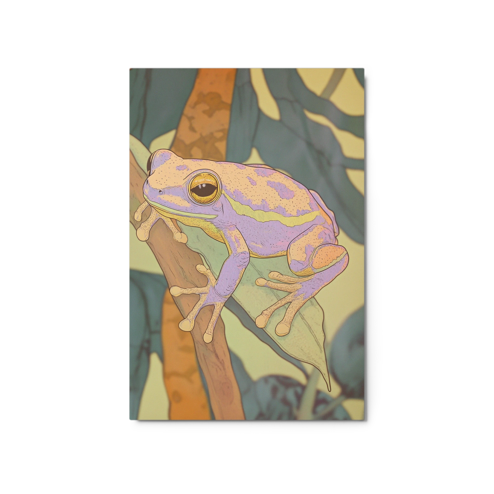 Frog on Leaf Illustration