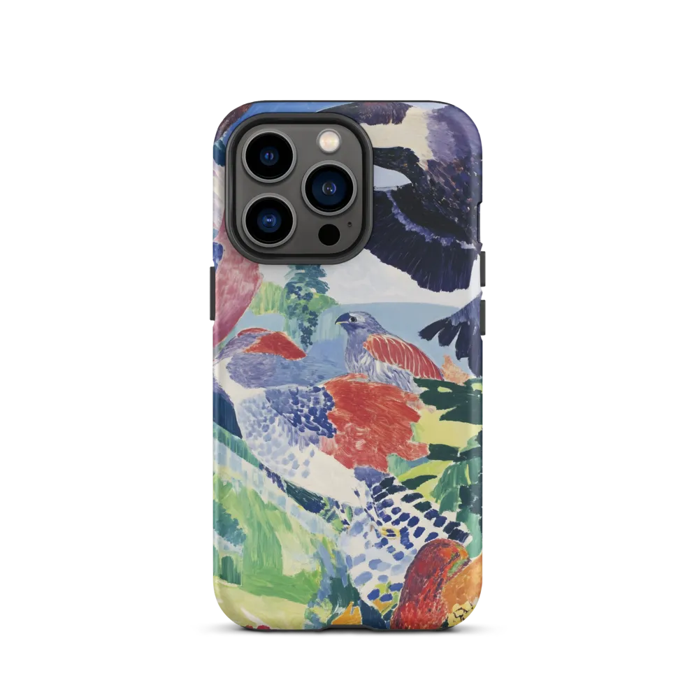 Expressionist Birds in Landscape | Phone Case