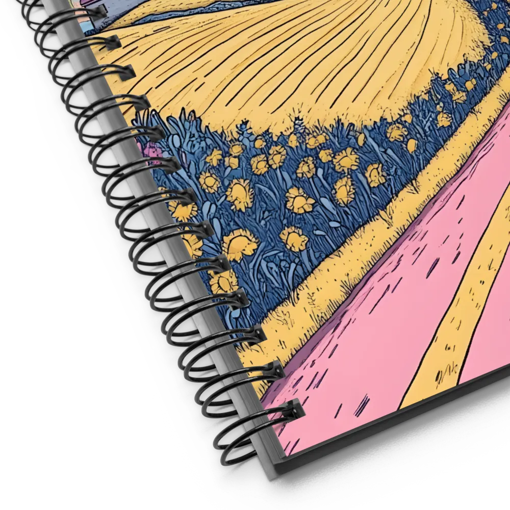 Whimsical Fields & Pink Skies 
 Spiral Notebook | 140 pages