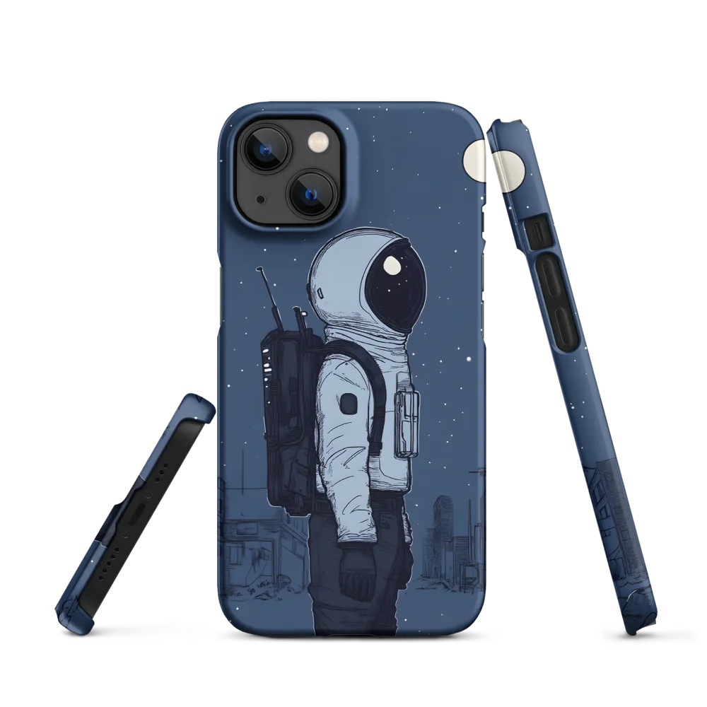 Astronaut in Deserted City | Phone Case