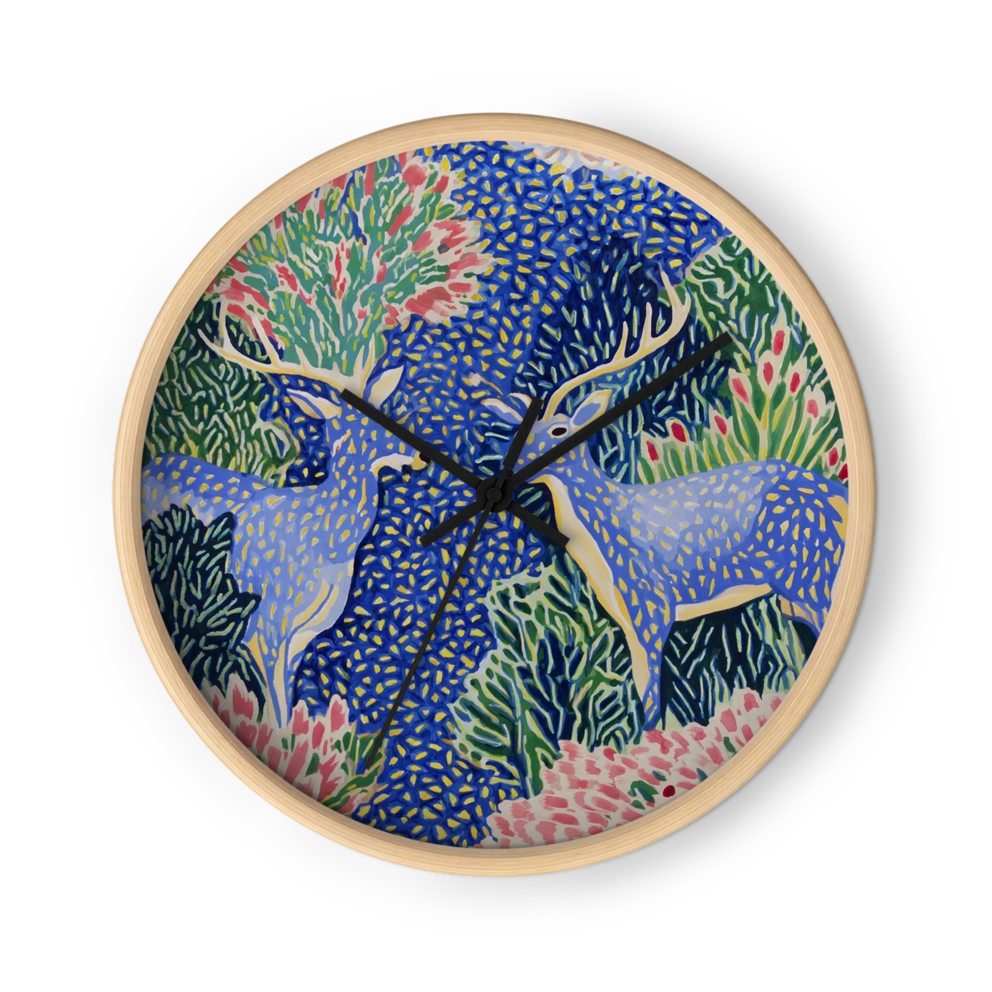 Blue Stags in Patterned Forest