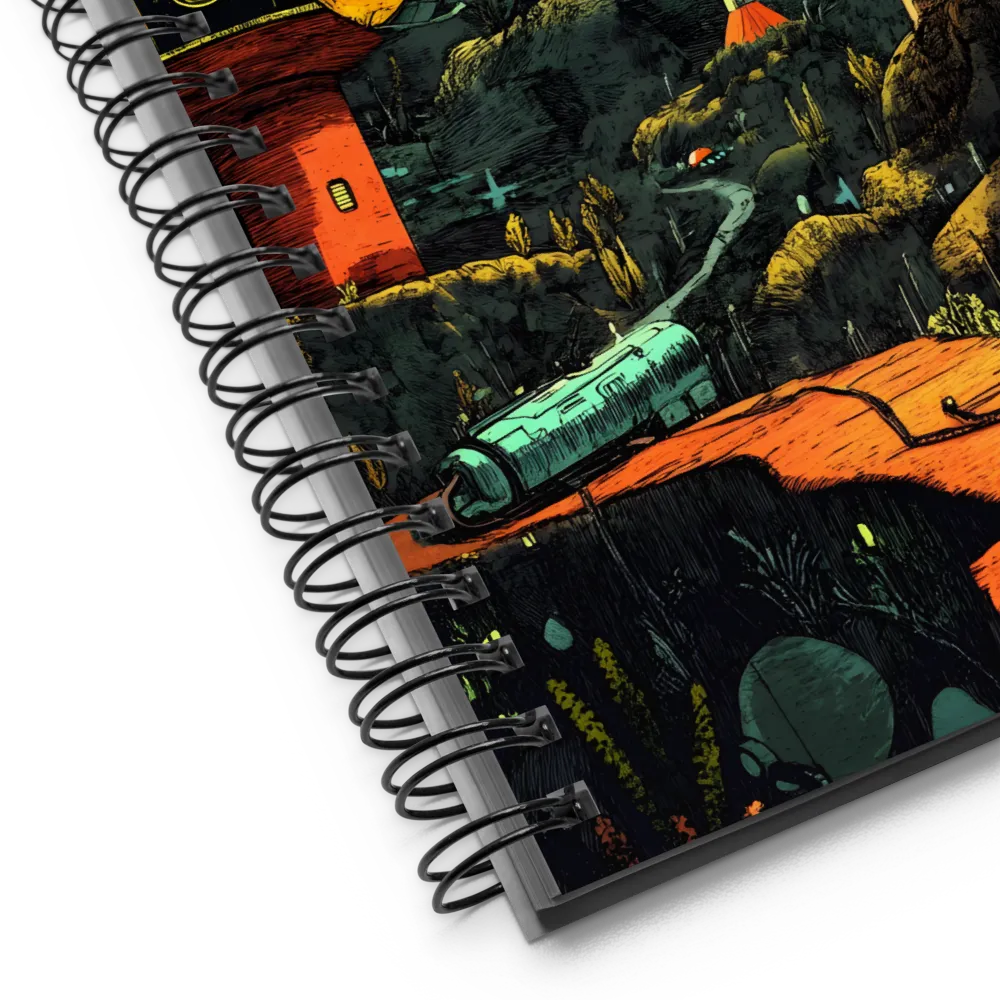 Astronaut's Retro-Futuristic Vista 
 Spiral Notebook | 140 pages
