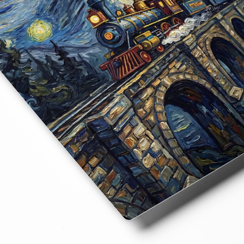 Celestial Express: A Starry Night Journey | Art Print