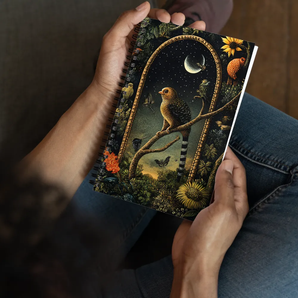 Nocturnal Jungle Archway 
 Spiral Notebook | 140 pages