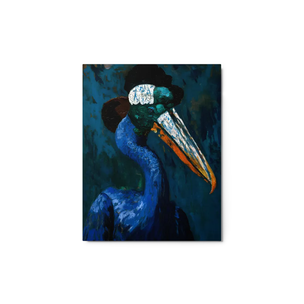 Blue Heron with Black Hat
