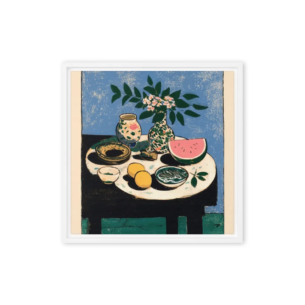 Still Life with Watermelon and Vases | Art Print