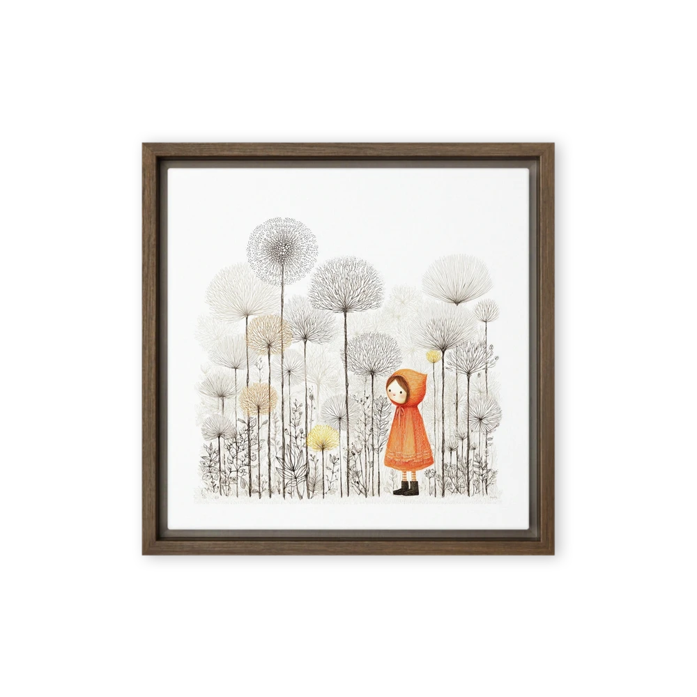 Little Red Hood in Dandelion Forest | Art Print