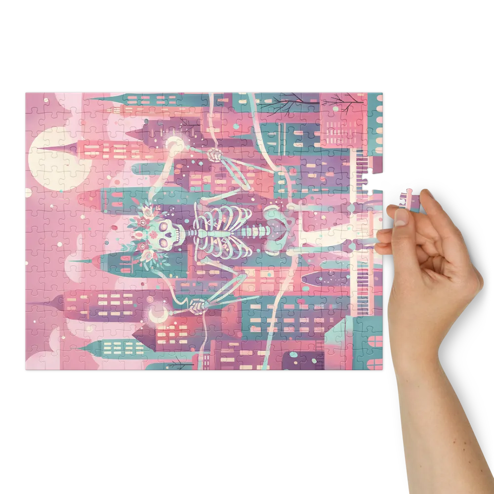 Moonlit Floral Skeleton | Jigsaw Puzzles