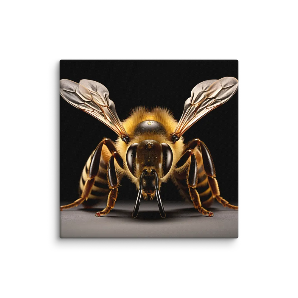 Golden Honeybee Portrait 
 Canvas | 30″x 30″