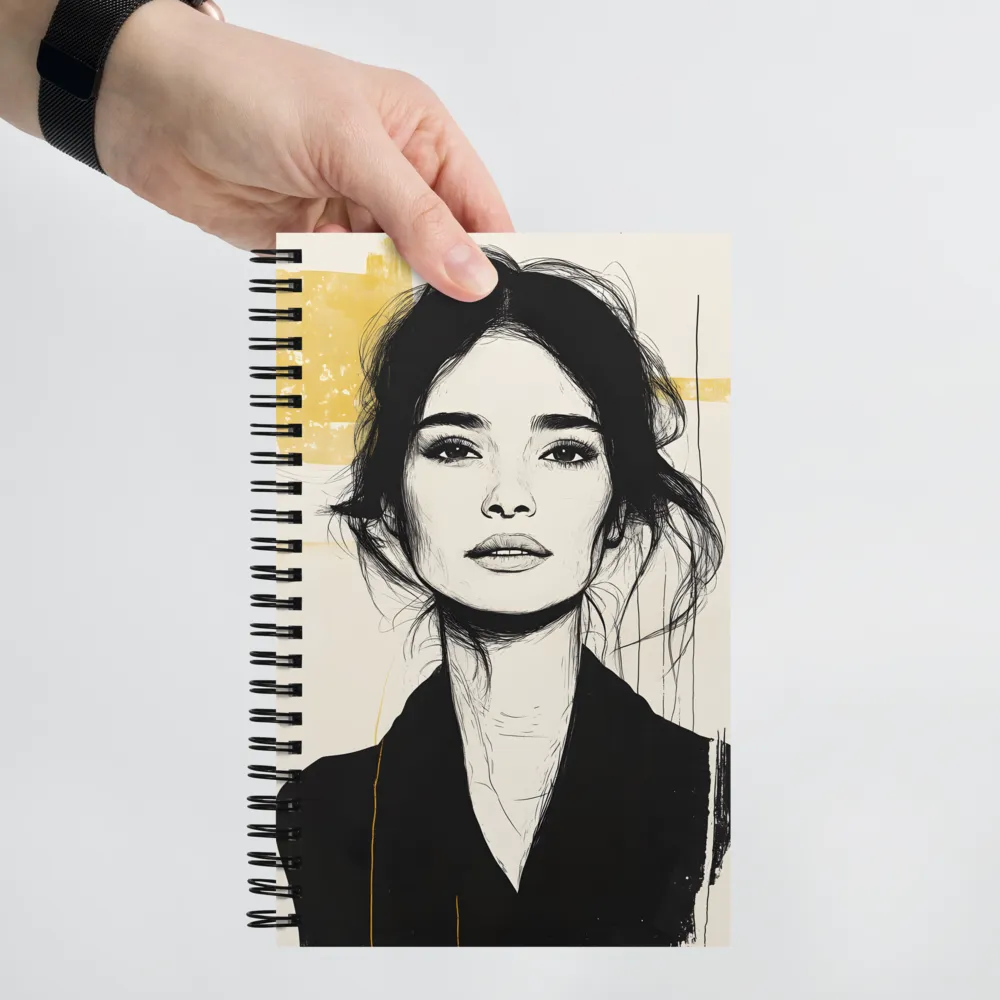 Ink and Gold Portrait 
 Spiral Notebook | 140 pages
