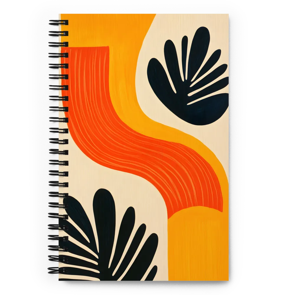 Warm Mid-Century Abstraction 
 Spiral Notebook | 140 pages