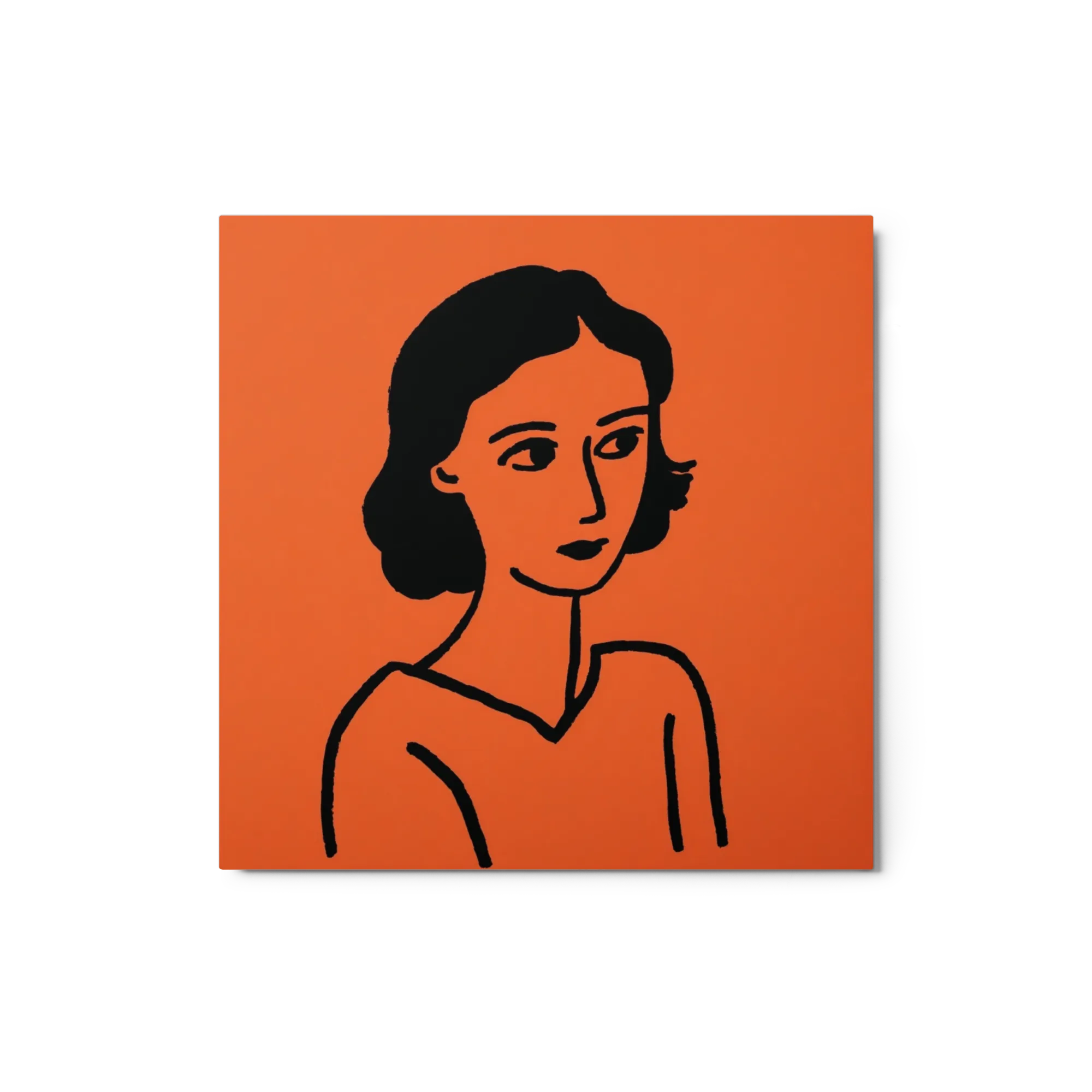 Portrait on Orange