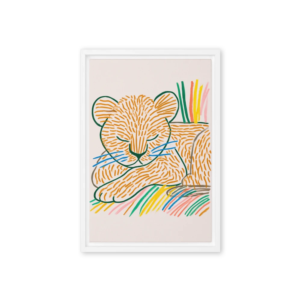 Drowsy Little Cub | Art Print