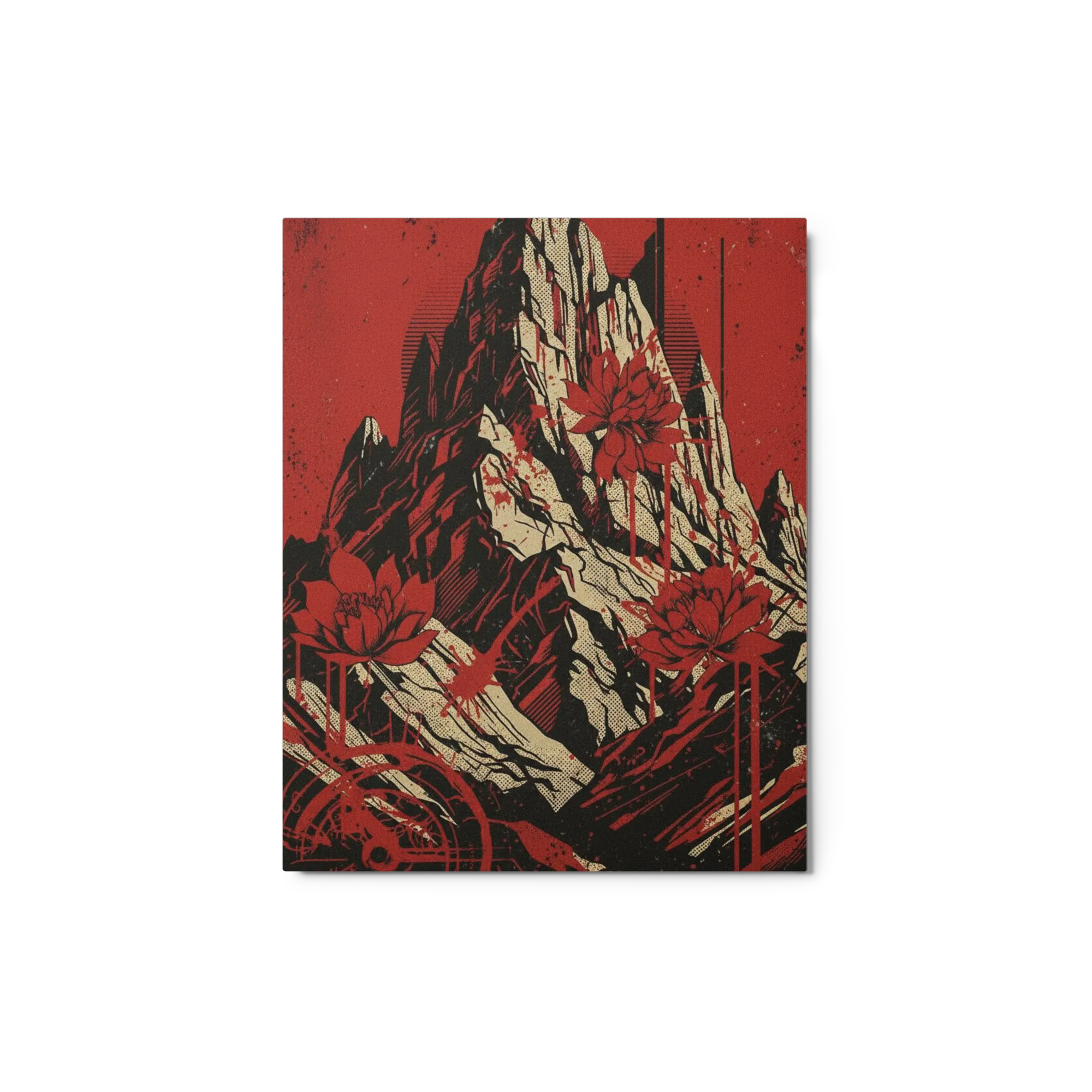 Crimson Peaks and Lotus Bloom | Art Print