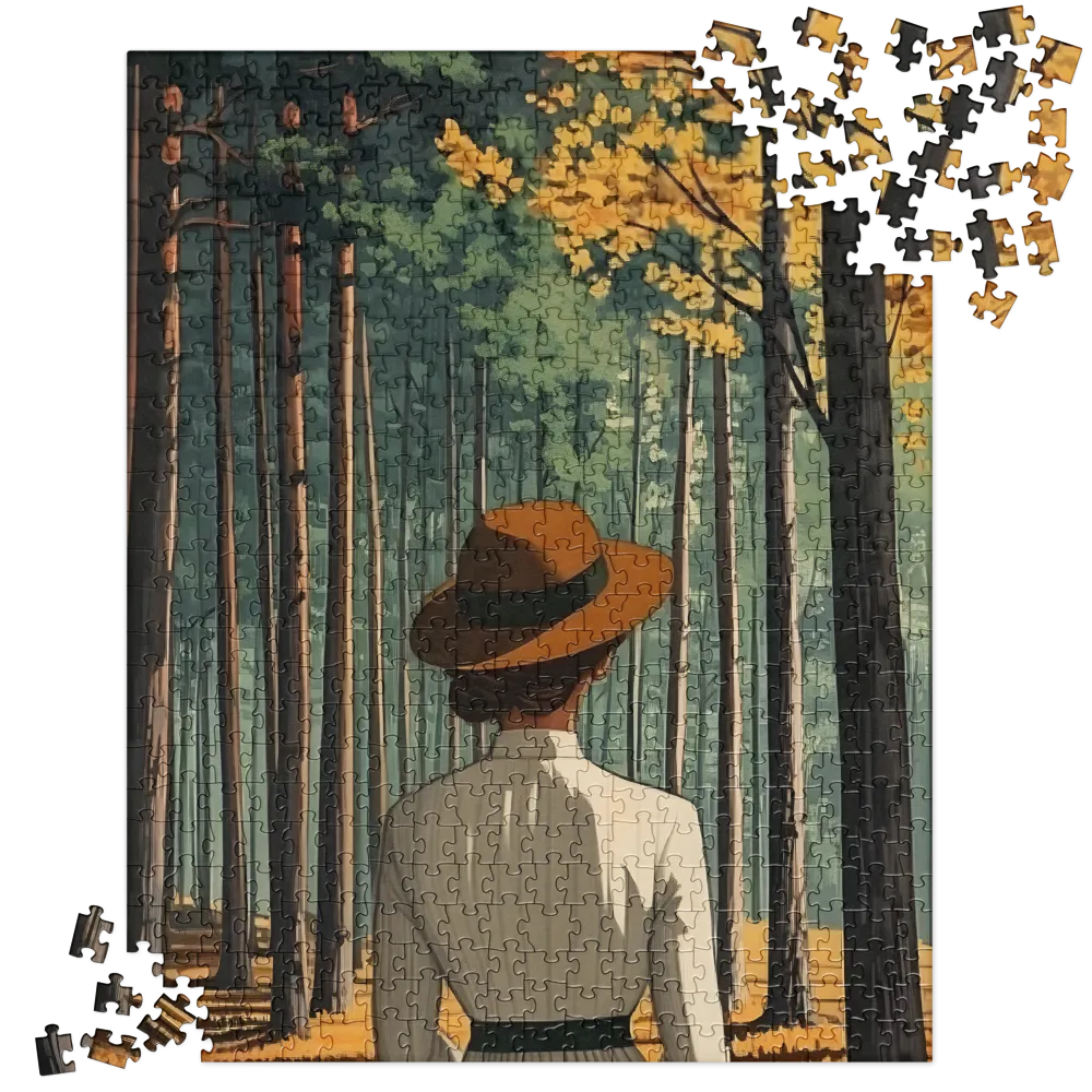 Autumn Forest Stroll 
 Jigsaw Puzzle in Tin Box