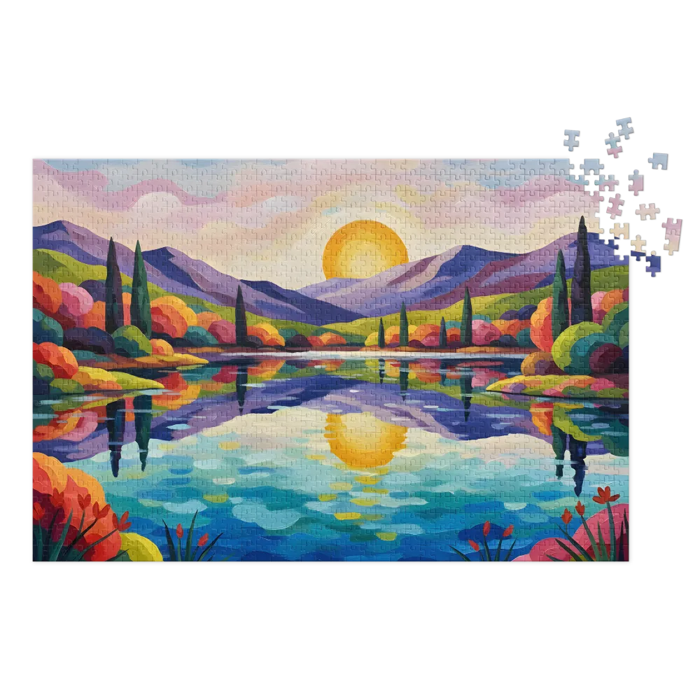 Vibrant Lake Reflection | Jigsaw Puzzles