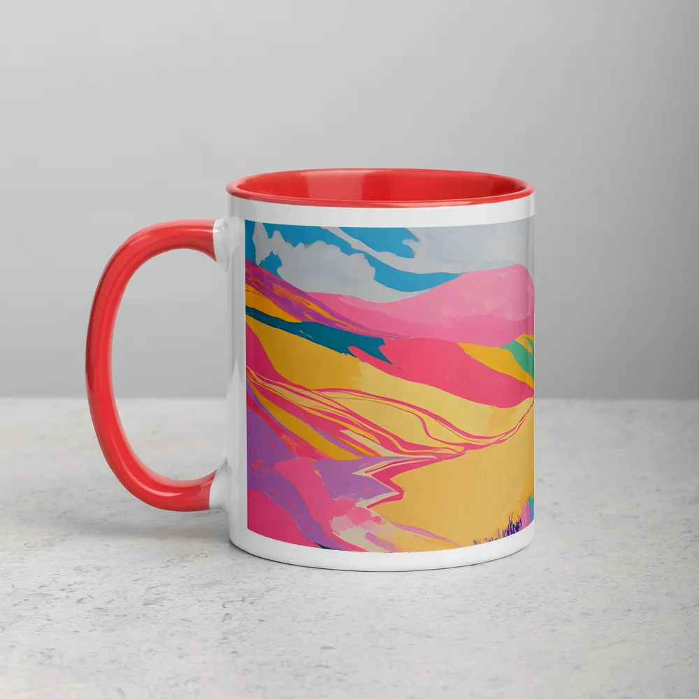 Vibrant Path Home 
 Mug with Dark Green inside