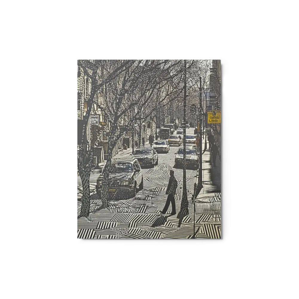 Optical Illusion Street 
 Poster with Red oak Frame | 18″x 24″