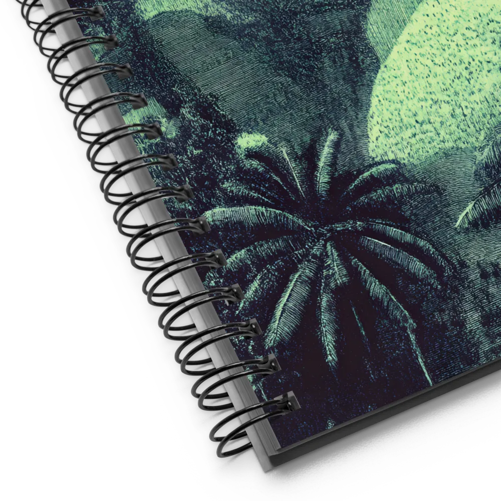 Engraved Tropical Landscape 
 Spiral Notebook | 140 pages