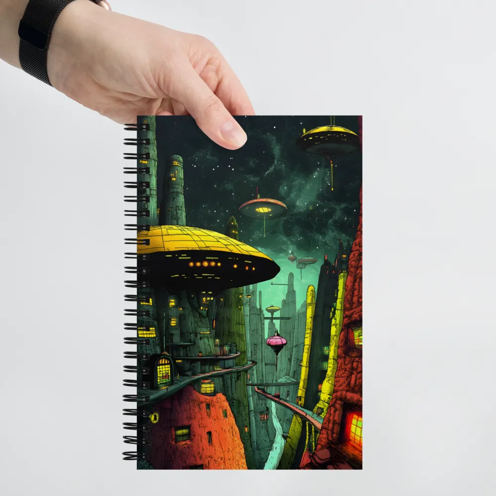 Retro Sci-Fi Metropolis 
 Spiral Notebook | 140 pages