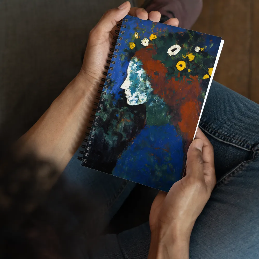 Floral Crown Profile 
 Spiral Notebook | 140 pages