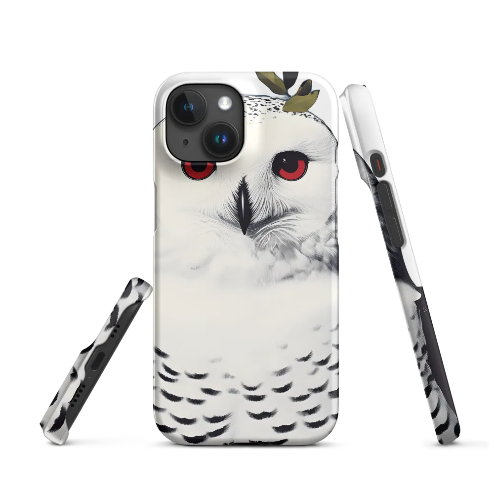 Digital Owl with Red Eyes | Phone Case