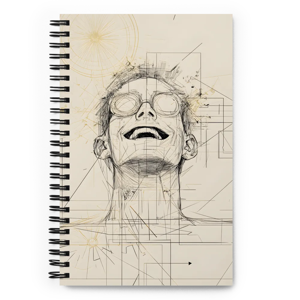 Upward Gaze in Lines 
 Spiral Notebook | 140 pages