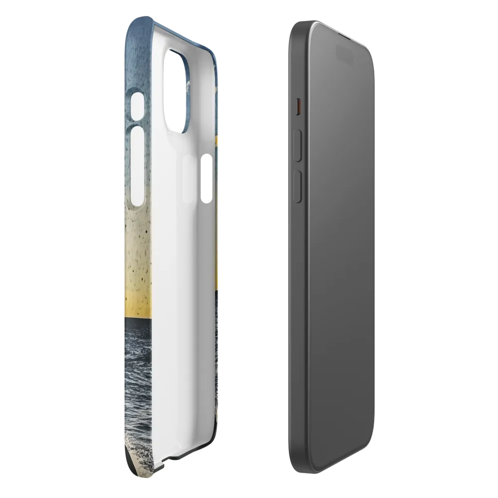 Silhouette of a Person on a Rock at Sunset | Phone Case