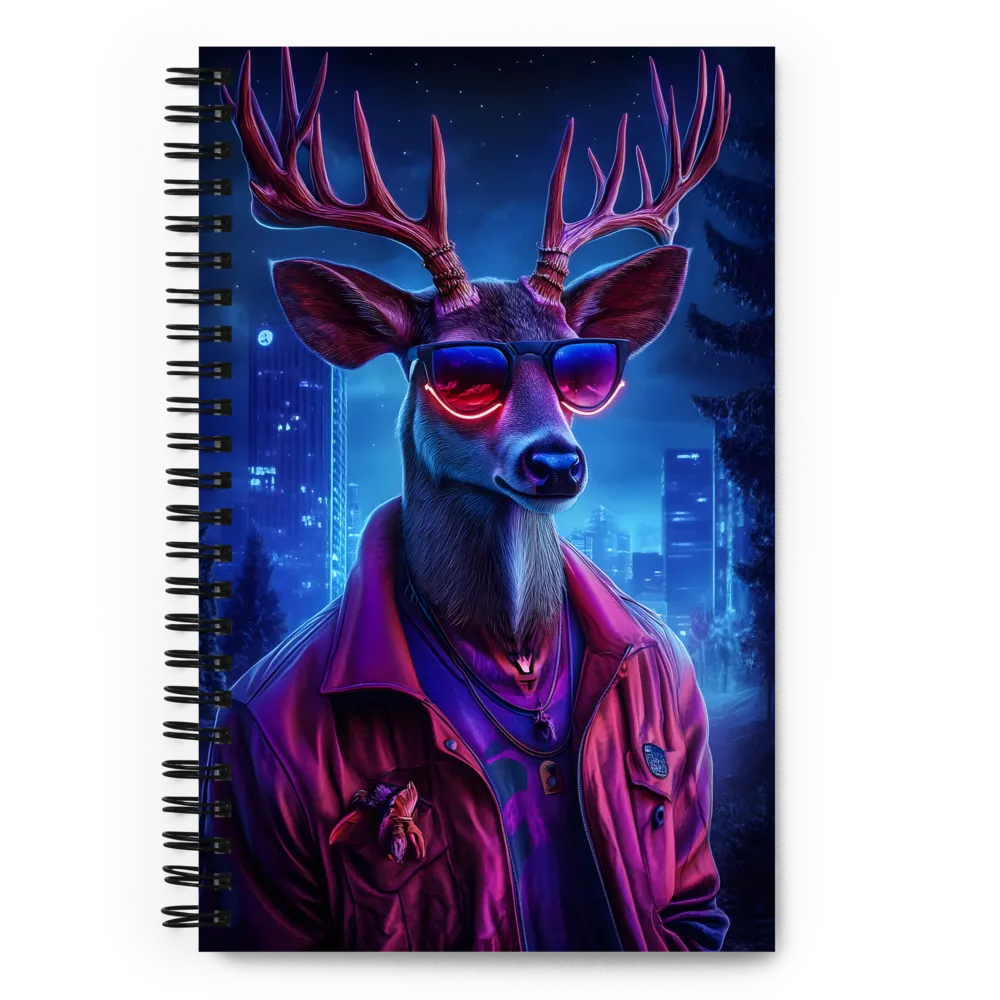 Cyberpunk Stag 
 Spiral Notebook | 140 pages